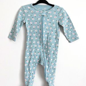 Daisy Ribbed Footie Pajama, Size 3-6 Months